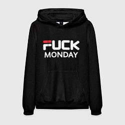 Толстовка-худи мужская Fuck monday - antibrand, fila, цвет: 3D-черный