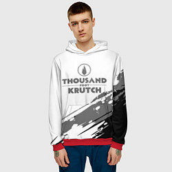 Толстовка-худи мужская Thousand Foot Krutch логотип, цвет: 3D-красный — фото 2