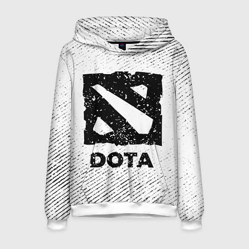 Мужская толстовка Dota с потертостями на светлом фоне / 3D-Белый – фото 1
