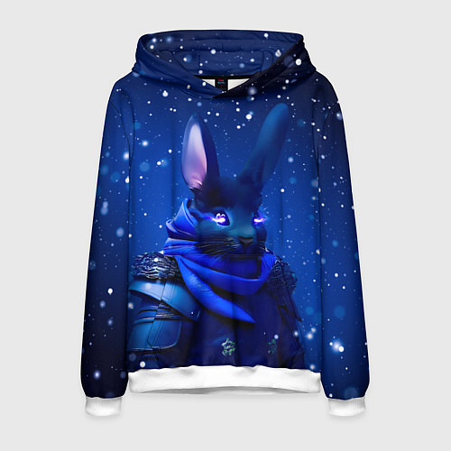 Мужская толстовка Кролик в доспехах / 3D-Белый – фото 1
