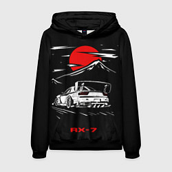 Толстовка-худи мужская Мазда RX - 7 JDM Style, цвет: 3D-черный