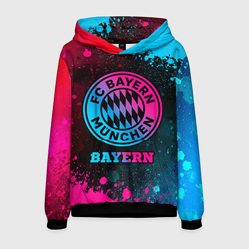 Мужская толстовка Bayern - neon gradient / 3D-Черный – фото 1