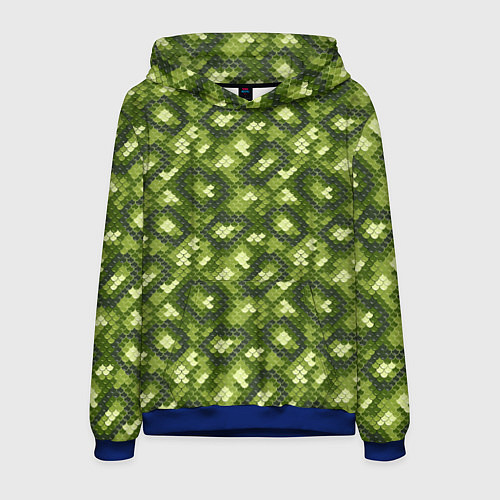 Мужская толстовка Милитари Чешуя / 3D-Синий – фото 1