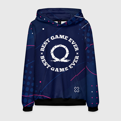 Мужская толстовка Символ God of War и надпись best game ever / 3D-Черный – фото 1