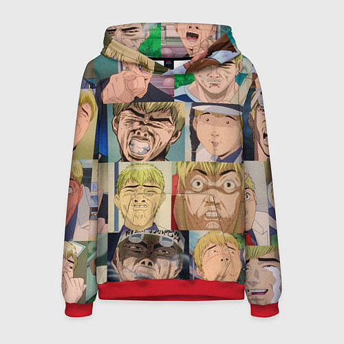 Мужская толстовка Лицо ГТО / 3D-Красный – фото 1