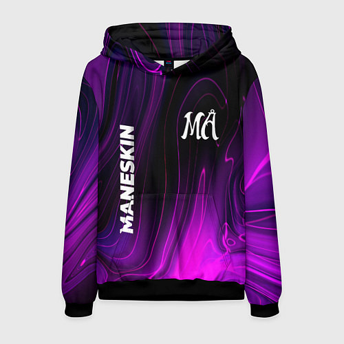 Мужская толстовка Maneskin violet plasma / 3D-Черный – фото 1
