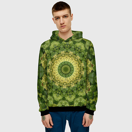 Мужская толстовка Виноград Символ Изобилия / 3D-Черный – фото 3