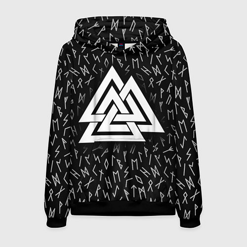 Мужская толстовка Valknut runes pattern / 3D-Черный – фото 1