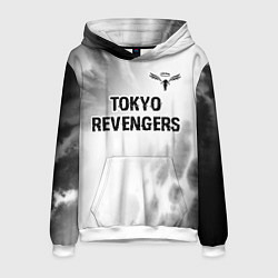 Толстовка-худи мужская Tokyo Revengers glitch на светлом фоне: символ све, цвет: 3D-белый
