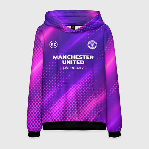 Мужская толстовка Manchester United legendary sport grunge / 3D-Черный – фото 1