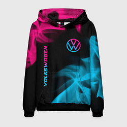 Мужская толстовка Volkswagen - neon gradient: надпись, символ