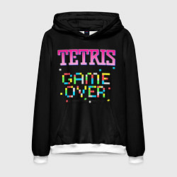 Толстовка-худи мужская Tetris - Game Over, цвет: 3D-белый