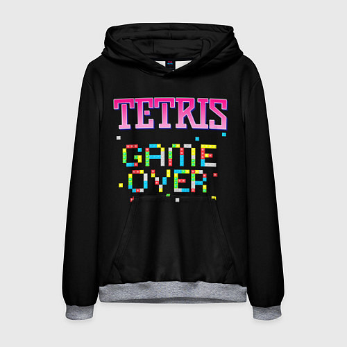 Мужская толстовка Tetris - Game Over / 3D-Меланж – фото 1