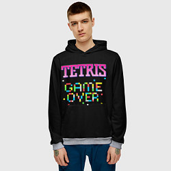 Толстовка-худи мужская Tetris - Game Over, цвет: 3D-меланж — фото 2