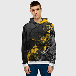 Толстовка-худи мужская Имперская геометрия, цвет: 3D-белый — фото 2