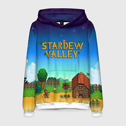 Толстовка-худи мужская Мой дом в Stardew Valley, цвет: 3D-белый