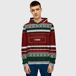 Толстовка-худи мужская FIRM как красный свитер из 90х, цвет: 3D-меланж — фото 2