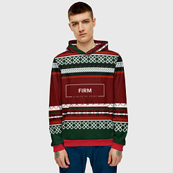 Толстовка-худи мужская FIRM как красный свитер из 90х, цвет: 3D-красный — фото 2