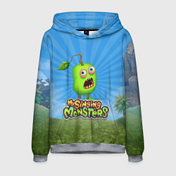 Толстовка-худи мужская My Singin Monsters - Зерномех, цвет: 3D-меланж