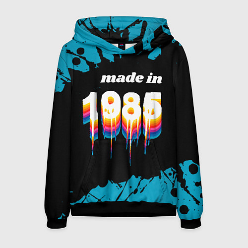 Мужская толстовка Made in 1985: liquid art / 3D-Черный – фото 1