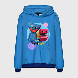 Толстовка-худи мужская Poppy Playtime Хагги Вагги и Бокси Бу, цвет: 3D-синий