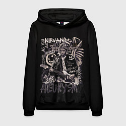 Толстовка-худи мужская Nirvana collection, цвет: 3D-черный