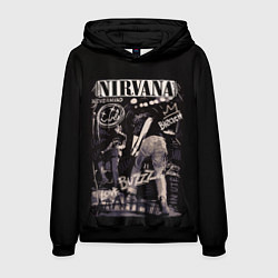 Толстовка-худи мужская Nirvana bleach, цвет: 3D-черный