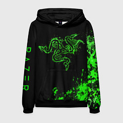 Толстовка-худи мужская Razer брызги, цвет: 3D-черный
