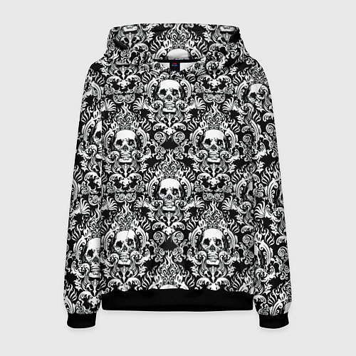 Мужская толстовка Textured skulls / 3D-Черный – фото 1