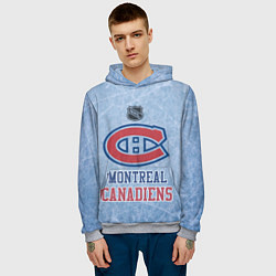 Толстовка-худи мужская Montreal Canadiens - NHL, цвет: 3D-меланж — фото 2