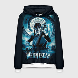 Толстовка-худи мужская Wednesday Addams 2022, цвет: 3D-белый