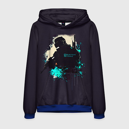 Мужская толстовка CS GO Art / 3D-Синий – фото 1