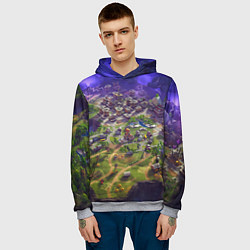 Толстовка-худи мужская Фортнайт карта, цвет: 3D-меланж — фото 2