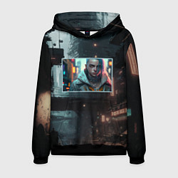 Толстовка-худи мужская Найт Сити - город мечты, цвет: 3D-черный