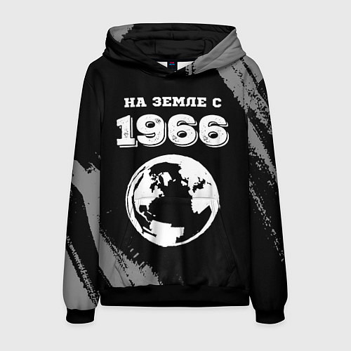 Мужская толстовка На Земле с 1966: краска на темном / 3D-Черный – фото 1