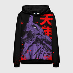 Толстовка-худи мужская Евангелион - eva berserk, цвет: 3D-черный