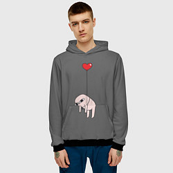 Толстовка-худи мужская Ketnipz love, цвет: 3D-черный — фото 2