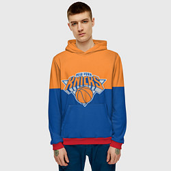 Толстовка-худи мужская Нью-Йорк Никс НБА, цвет: 3D-красный — фото 2