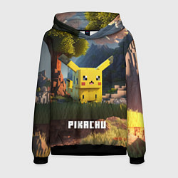 Толстовка-худи мужская Pokеmon Pikachu, цвет: 3D-черный