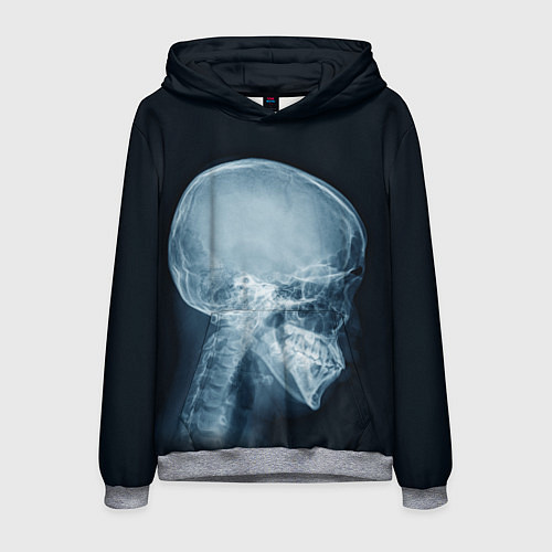 Мужская толстовка Рентген головы / 3D-Меланж – фото 1