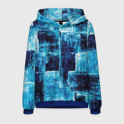 Толстовка-худи мужская Куски льда, цвет: 3D-синий