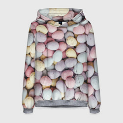 Толстовка-худи мужская Абстрактное множество чистых и светлых камней, цвет: 3D-меланж