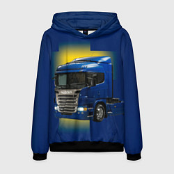 Толстовка-худи мужская Scania truck, цвет: 3D-черный