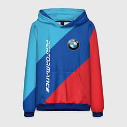 Толстовка-худи мужская Bmw - m colors, цвет: 3D-синий