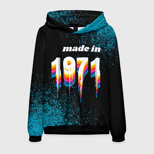 Мужская толстовка Made in 1971: liquid art / 3D-Черный – фото 1