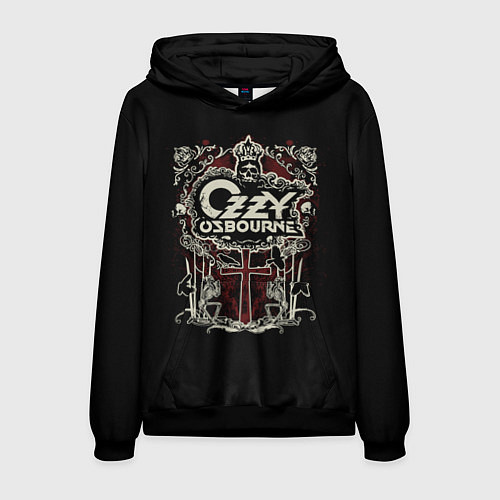 Мужская толстовка Ozzy Osbourne logo / 3D-Черный – фото 1