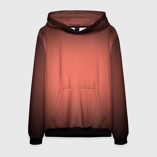 Мужская толстовка Коралловый градиент / 3D-Черный – фото 1