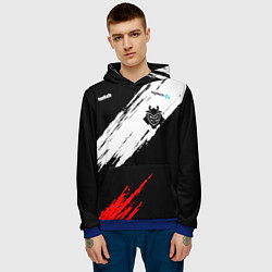 Толстовка-худи мужская G2 форма, цвет: 3D-синий — фото 2