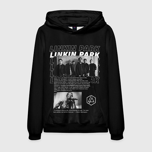 Мужская толстовка Linkin Park Chester Bennington / 3D-Черный – фото 1