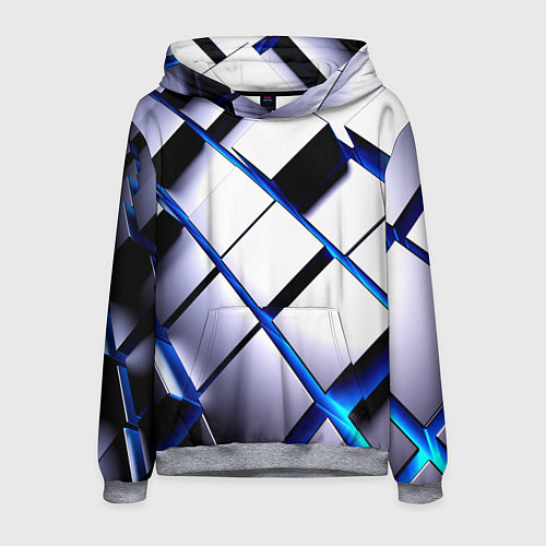 Мужская толстовка Неоновые плиты киберпанк / 3D-Меланж – фото 1